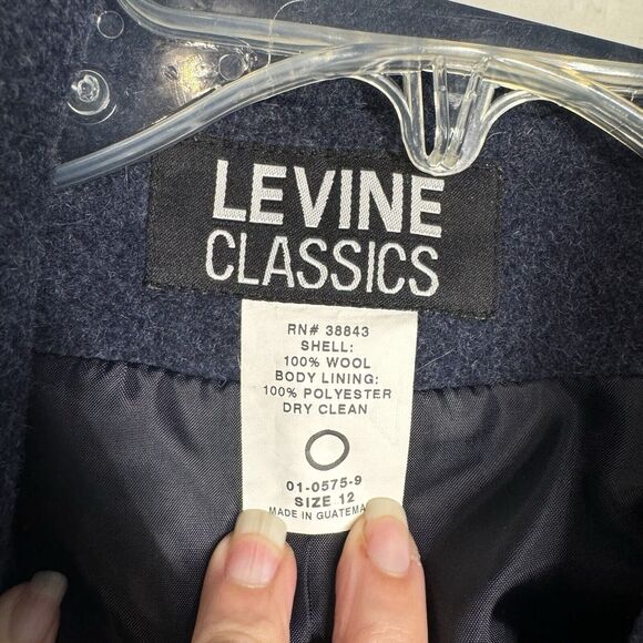 Larry Levine Classics 100% Wool Double-Breasted Overcoat - Size 12 - Picture 11 of 11